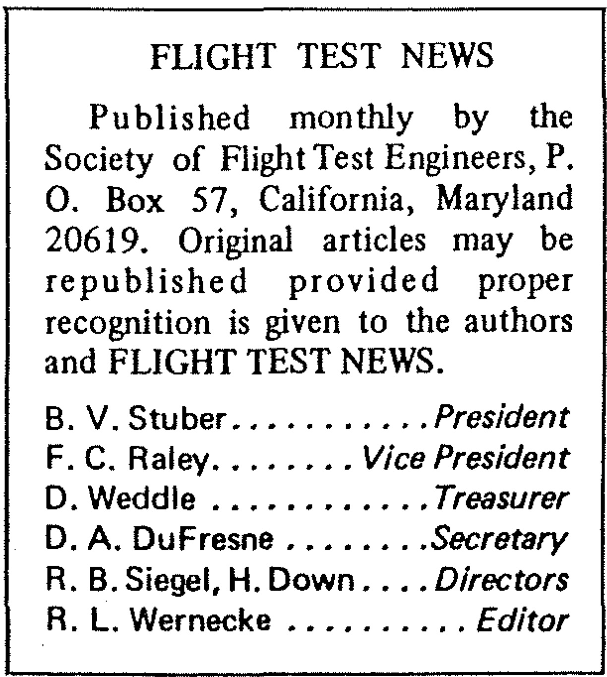 Flight Test News January 1972